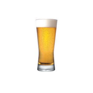 Metropolitan beer,12oz, 6.4" H, 2.8" MD, glass, clear image 0