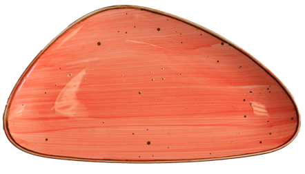 Organic 13" Orange Triangle Plate image 0