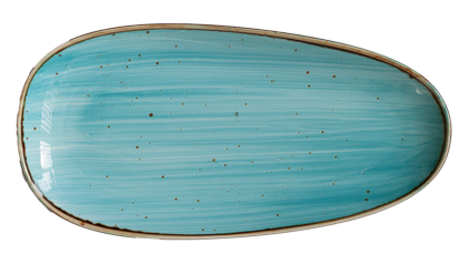 Organic 13" Teal Oval Plate image 0