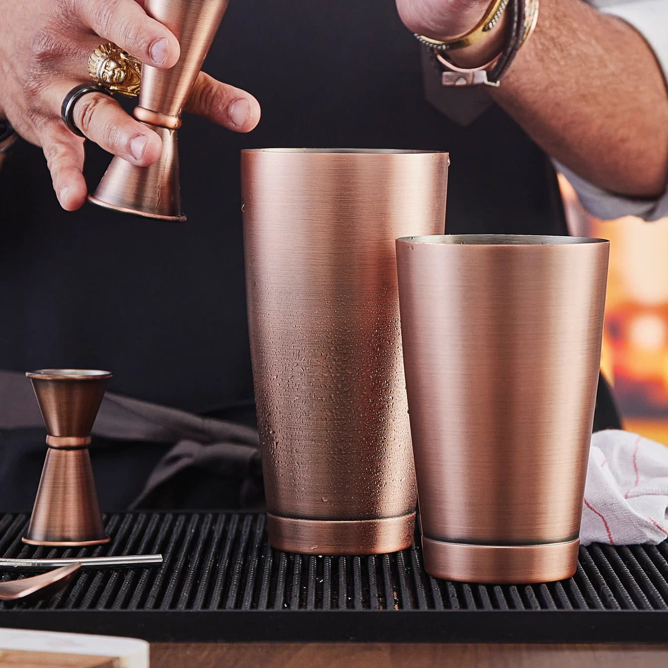 Winco After5 28 oz Bar Shaker Cup – Antique Copper, 18/8 Stainless Steel