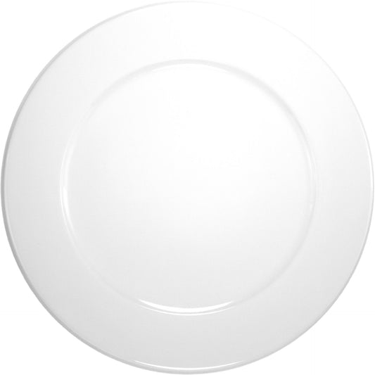 MCIC White Melamine 10" Round Plate, 6/Case image 0
