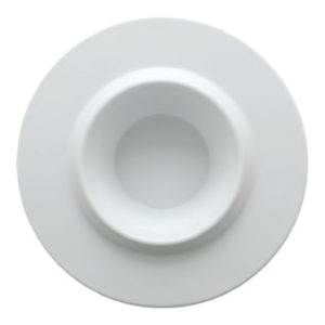 Porvasal Orbe Plate Bonnie, 9.5" dia., round, bright white, porcelain, image 0