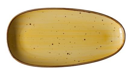 Organic 13" Yellow Oval Plate image 0