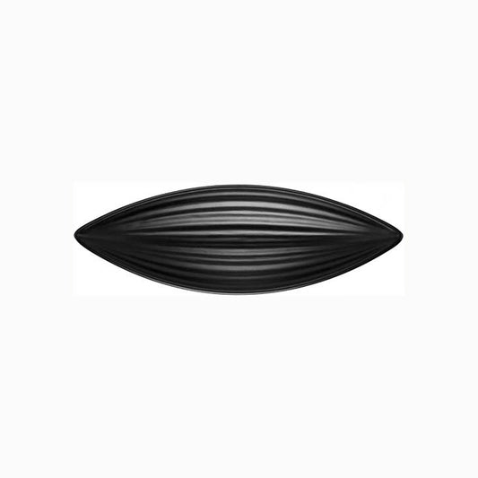 MCIC Black Melamine 12 inch Oval Leaf bowls, 6/Case image 0