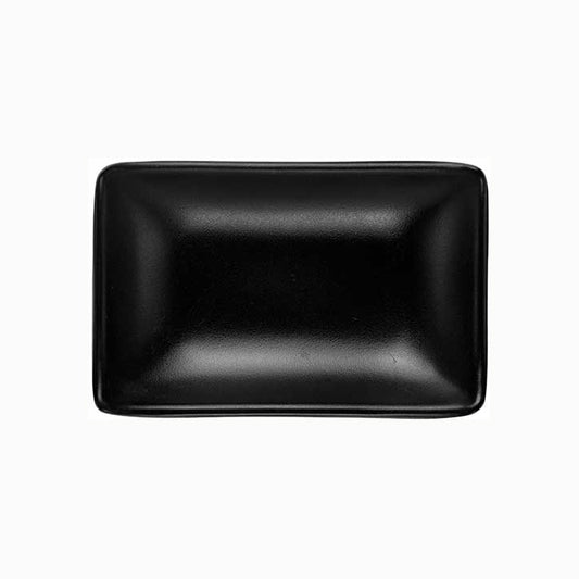 Black Melamine 4 inch Rectangle Dish image 0