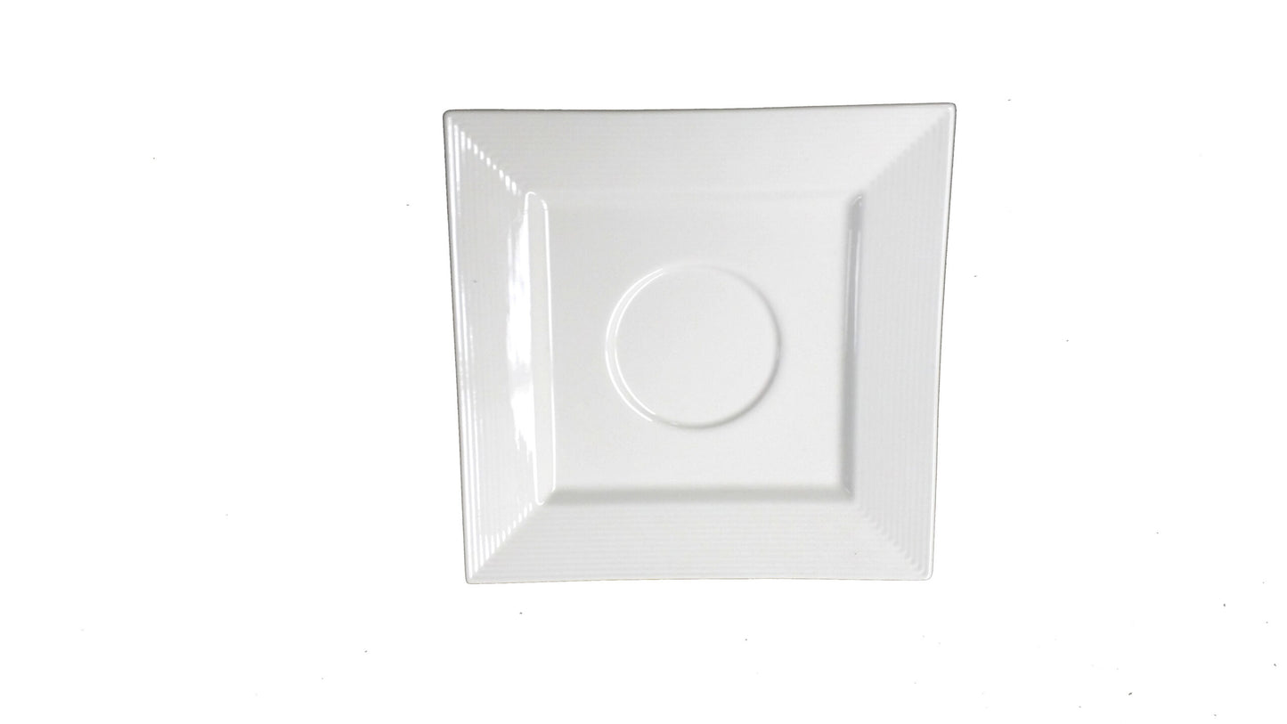 MCIC Fine Lines 5.5 inch Square Saucer for 8.5oz Cup, 6/Case image 0