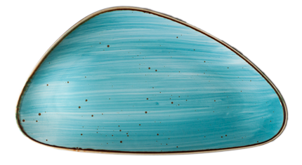 Organic 13" Teal Triangle Plate image 0
