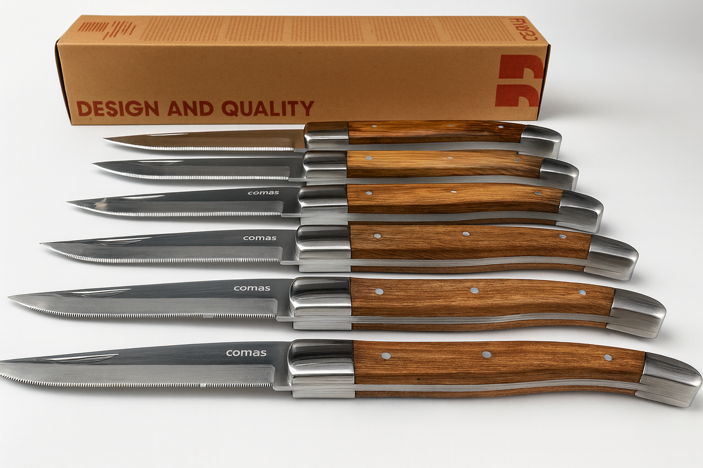 MCIC Alps 11.3" Stainless Steel Steak Knife with Wood-Look Handle, 12/Case