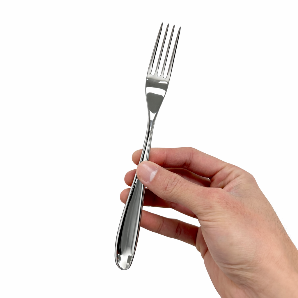 Clearance Studio William Olive Mirror Side Fork – 7.4" 18/10 Stainless Steel, 4.5mm Gauge, Commercial Flatware, 12/Case