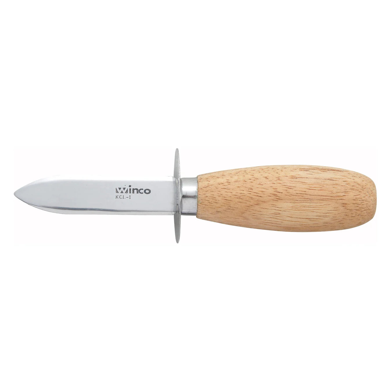 Winco 2-3/4" Blade Oyster/Clam Knife, Wooden Handle