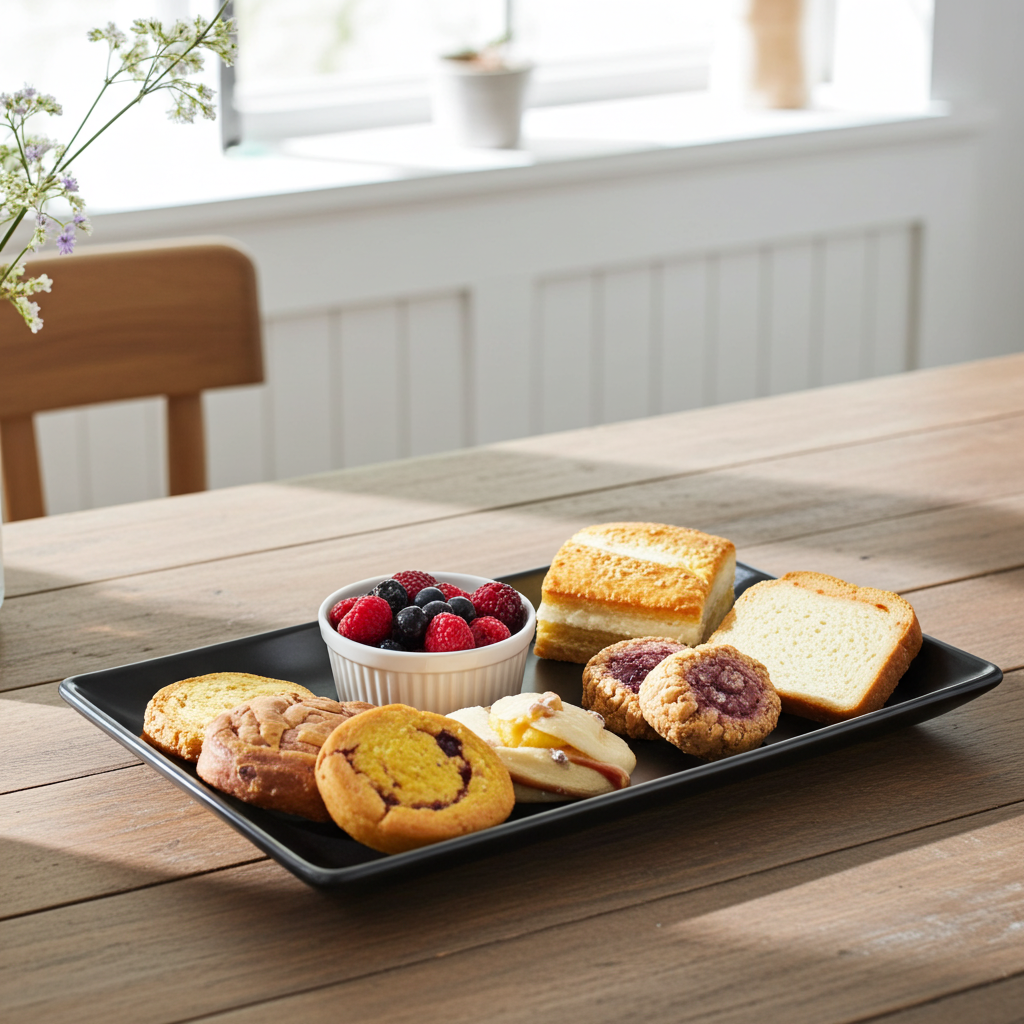 Black Melamine 8.5 inch Rectangle Tray, 6/Case