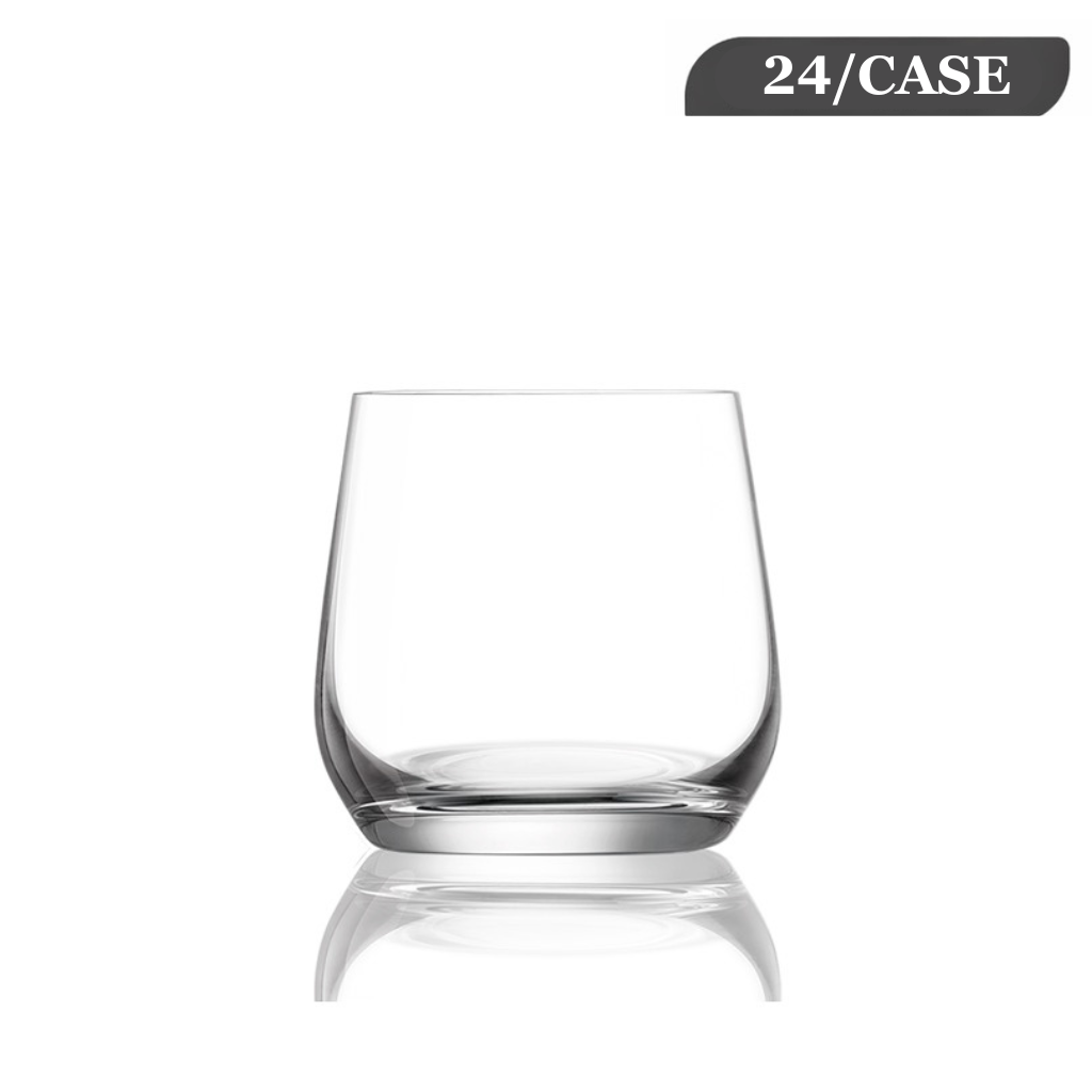 Lucaris Hong Kong Hip Double Rocks Glass – Titanium Crystal, 12.5 oz, 24/Case