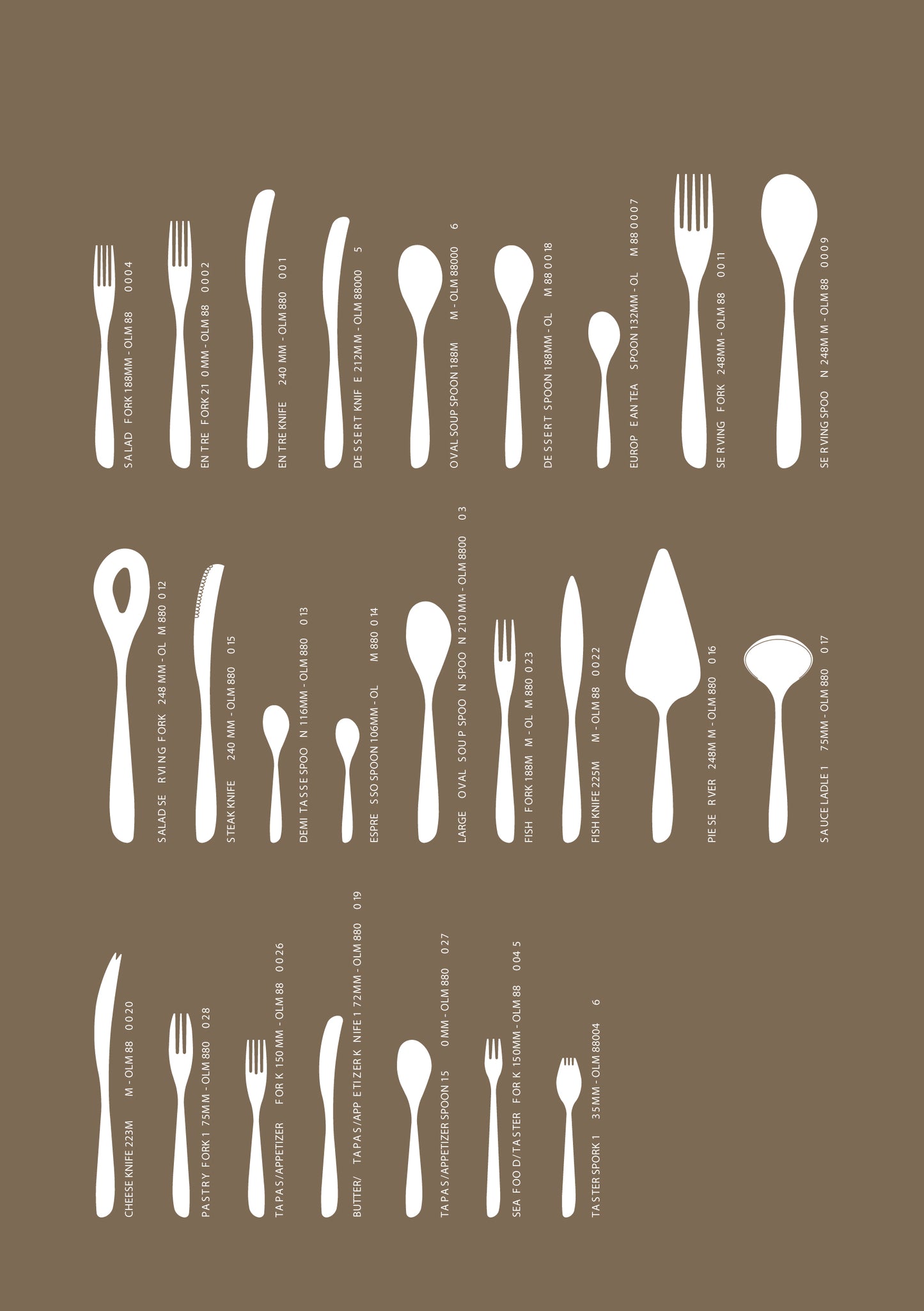 Clearance Studio William Olive Mirror Seafood Fork 5.9", 12/Case