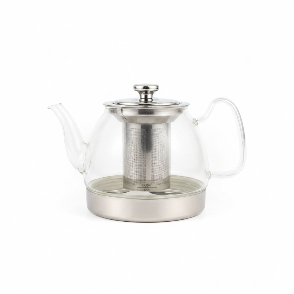 Oneida Borosilicate Glass Tea Kettle w/ Loose Leaf Tea Diffuser 33oz