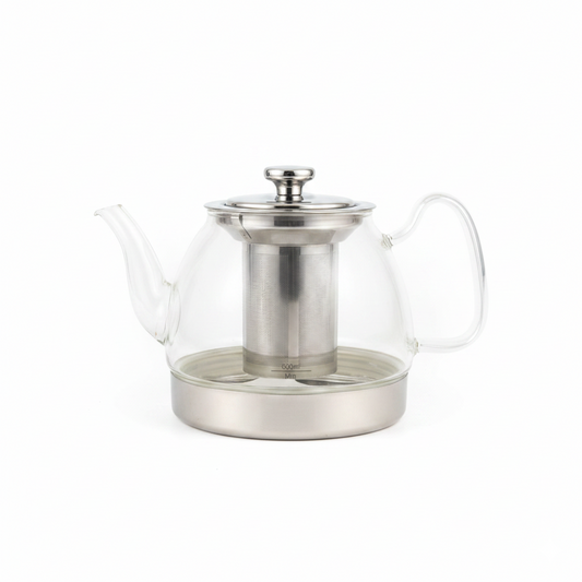 Oneida Borosilicate Glass Tea Kettle w/ Loose Leaf Tea Diffuser 33oz