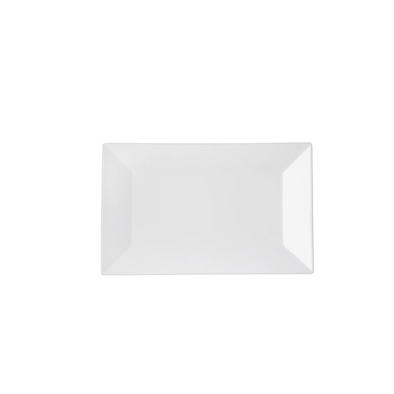 MCIC K-Line Plate, 12.5", Rectangle, wide rim, rolled edge, porcelain, bright white,, 6/Case image 0