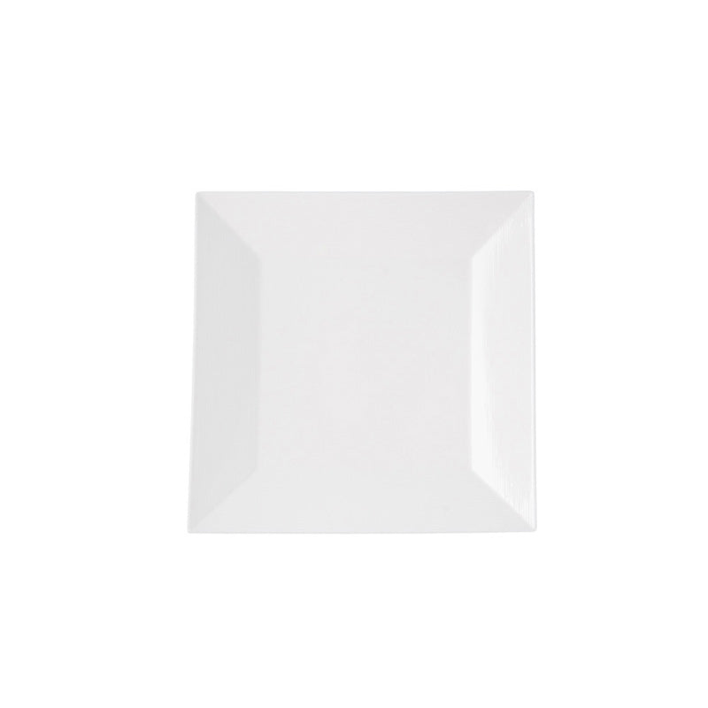 MCIC K-Line Plate, 7.5"", square, wide rim, rolled edge, porcelain, bright white,, 6/Case image 0