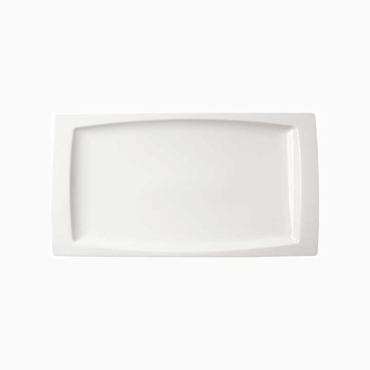 Gondola Porvasal Tray, 15" x 8.3", rectangle, bright white, porcelain, 6/Case image 0