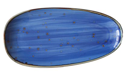 Organic 13" Blue Oval Plate image 0