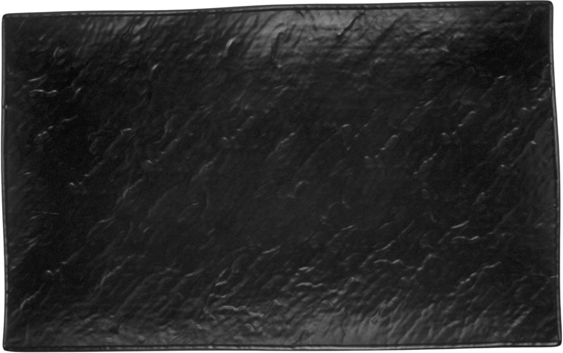 MCIC Black Melamine 8 inch Rectangle Plate, 6/Case image 0