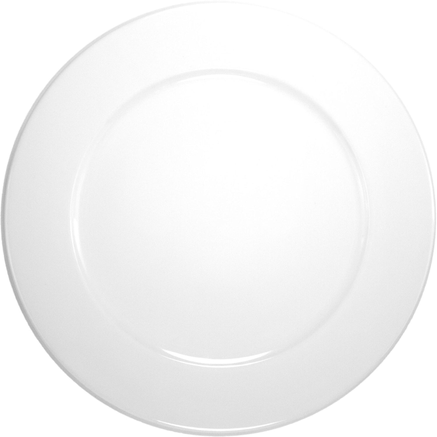 White Melamine 12" Round Plate image 0