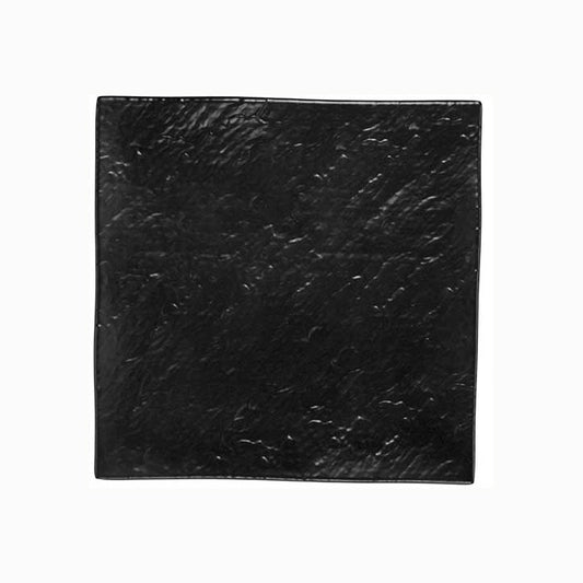 MCIC Black Melamine 10 inch Rectangle Plate, 6/Case image 0