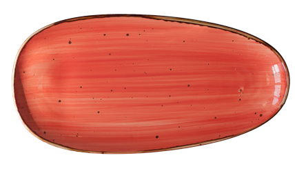 Organic 13" Orange Oval Plate image 0