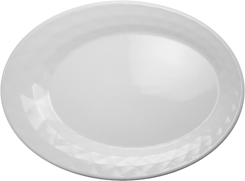 MCIC Diamond 10 inch Oval Plate, 6/Case image 0