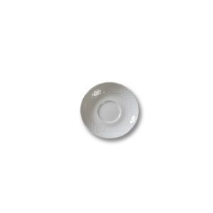 Augusta Porvasal Moka coffee saucer, 5.3" dia, round, bright white, porcelin image 0