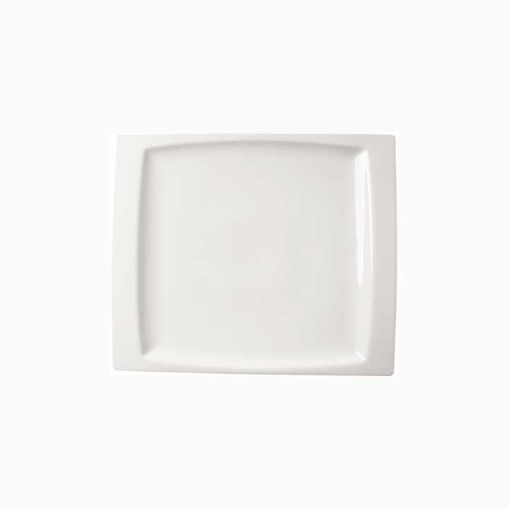 Gondola Porvasal Tray, 11" x 9.5", rectangle, bright white, porcelain, Gondola, 6/Case image 0