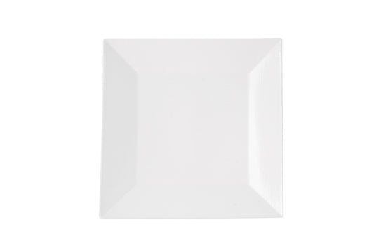 K-Line Plate, 10.75", square, wide rim, rolled edge, porcelain, bright white, K-Line image 0