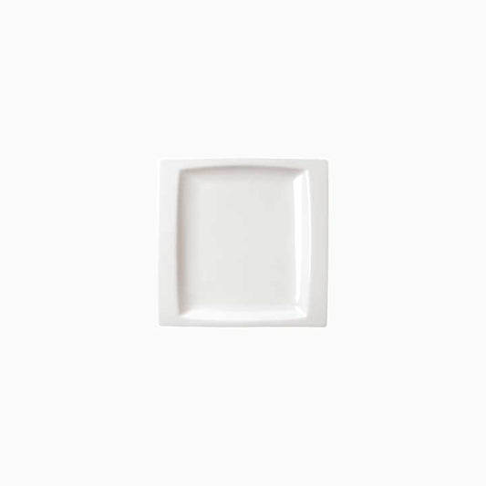 Gondola Porvasal Tray, 7.1" x 7.1", square, bright white, porcelain image 0