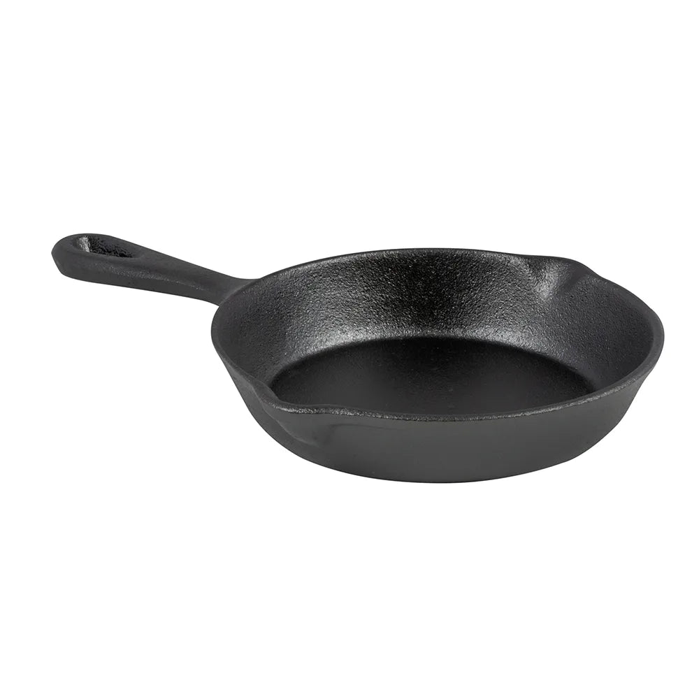 American Metalcraft CIS61 6" Round Cast Iron Fry Pan with Handle – Pre-Seasoned