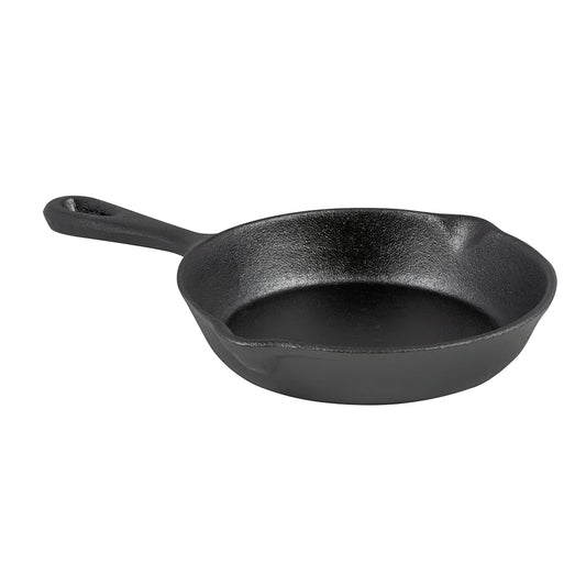 American Metalcraft CIS61 6" Round Cast Iron Fry Pan with Handle – Pre-Seasoned