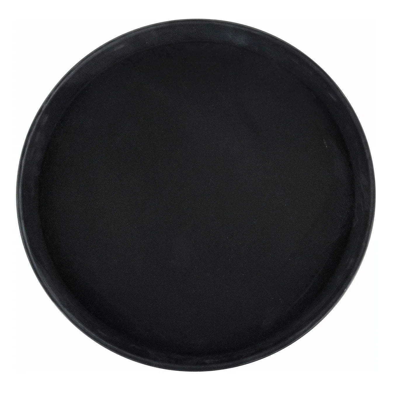 Winco Easy-Hold 16" Round Rubber-Lined Plastic Tray