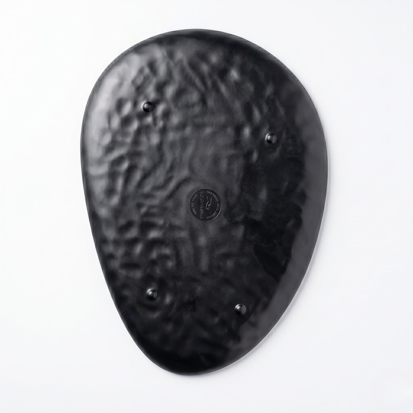 MCIC JQY 14" Matte Black Melamine Oval Plate, 6/Case